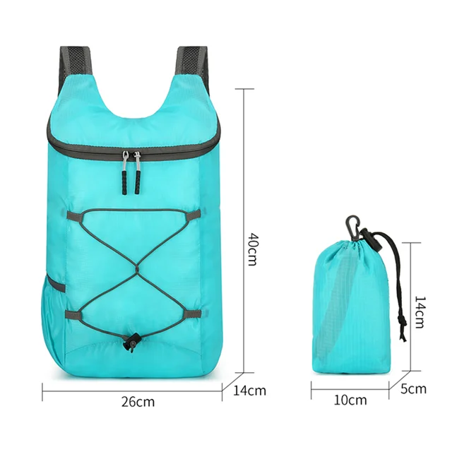 1pc Ultra-Light Foldable Backpack for Travel & Camping,Portable Design, Ideal for Hiking & Outdoor Adventures,Camping Accessorie 2