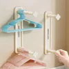 retractable clothes hanger multipurpose wall-mounted storage holder space saving with expandable Rod Clothing Hanger and Hooks 3
