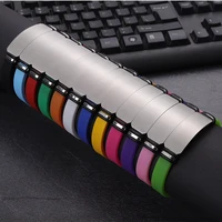 10pcs Stainless Steel Plate Blank To Record Silicone Bracelets Metal Plate Blank For Engrave Silicone Bracelet Mirror Polished 1