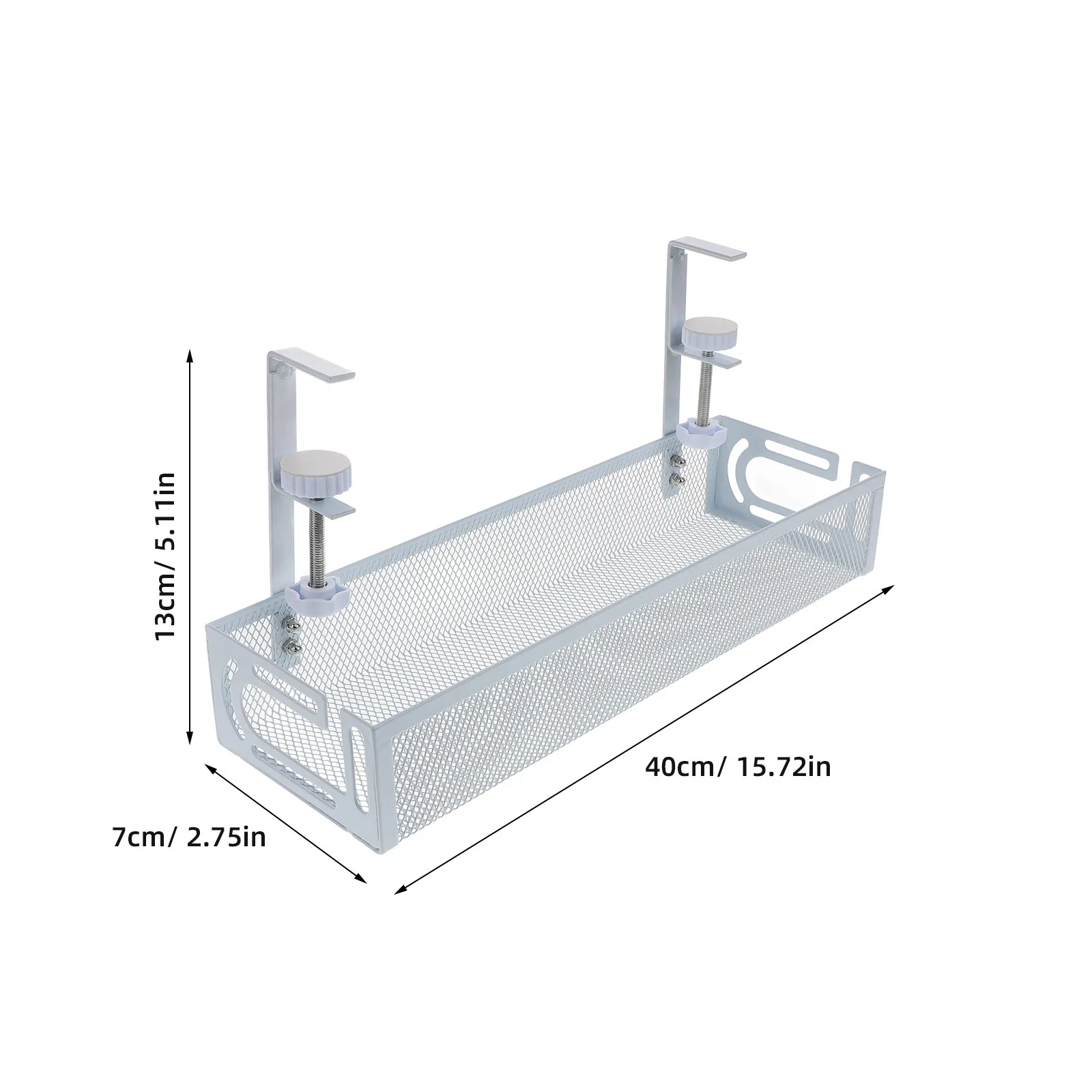 데스크 와이어 정리함 케이블 관리 데스크 아래 케이블 보관 랙 메쉬 그리드 트레이 깔끔한 작업 공간 사무실 가정용