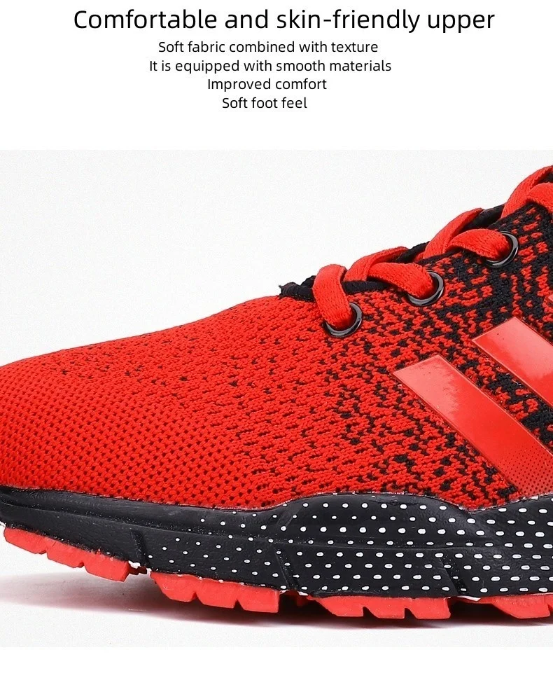 Description Picture 6 of itemMan sneakers Light comfortable casual shoes red mesh trainers Women walking shoes breathable sports shoes for men running shoes