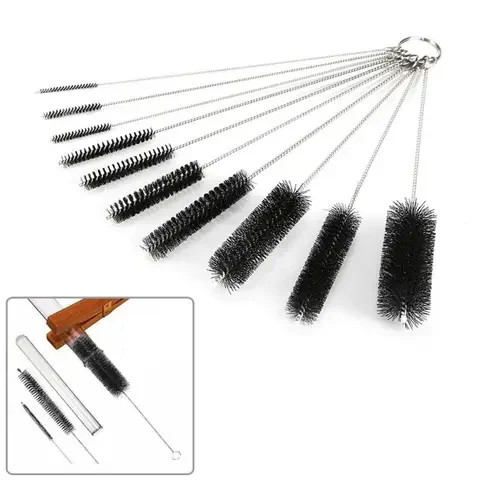 

10 Pieces of Nylon Bottle Straw Household Brush Set for Cleaning Cylinder Bores Tube Bottle Straw Washing Tools