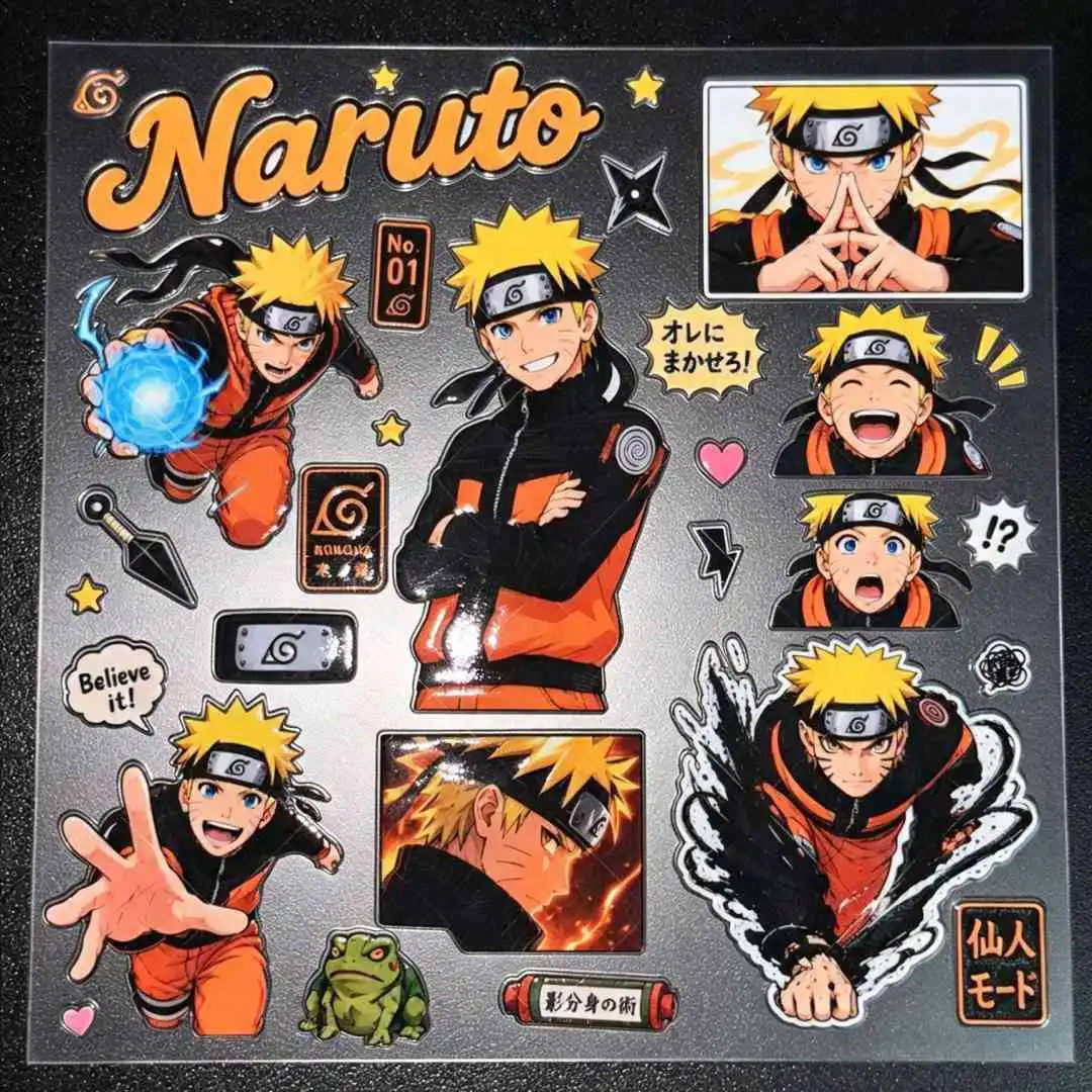 NARUTO Character Stickers - Creative DIY Waterproof Decorative Set for Phone Cases & Laptops