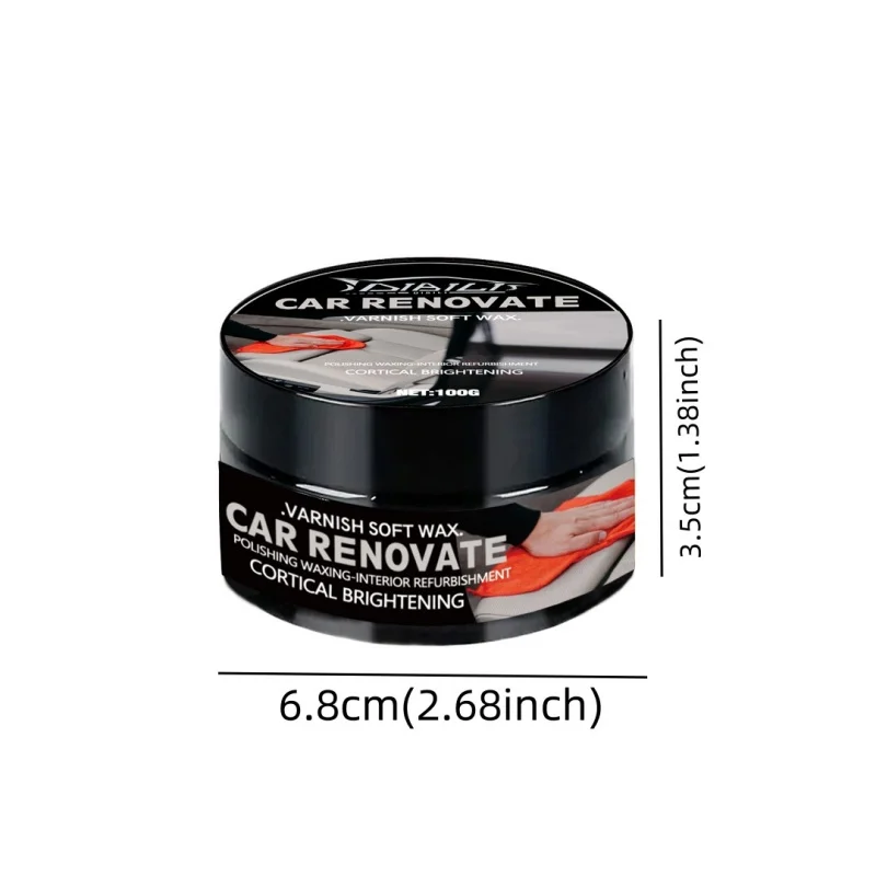 Pro Interior Restore Wax 100g-NanoFusion Polish & ThermoShield for Leather/Dashboard/Plastic Protection plastic restorer car plastic restorer leather plastic repair wax