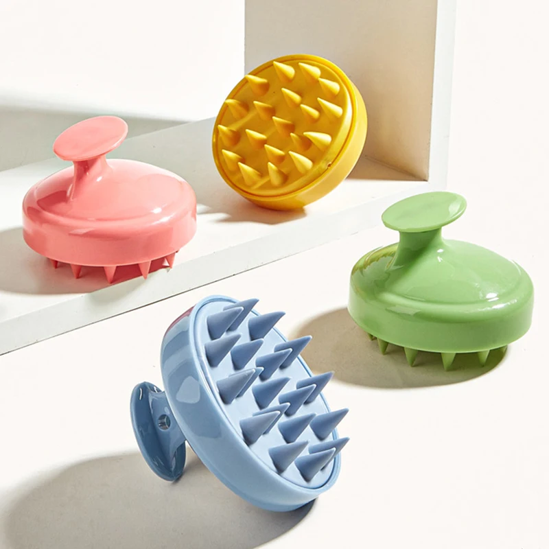 플라스틱 실리콘 두피 샴푸 마사지 브러시, 머리 세척 샤워 브러시, 목욕 스파 헤드 마사지 빗 