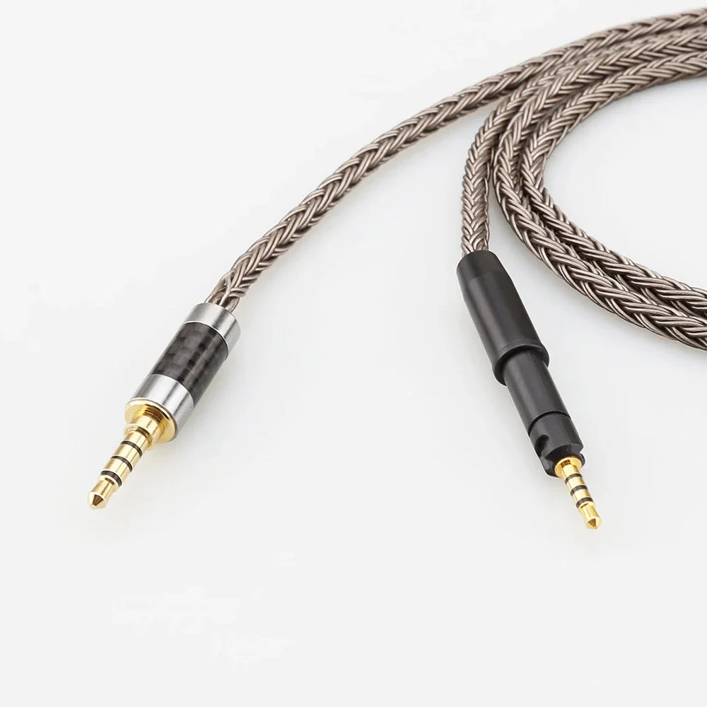 HIFI 2.5/3.5/4.4/6.35mm XLR 16 Core Grey Silver Plated Earphone Cable For Sennheiser HD599 HD569 HD 560S HD559 hd560s