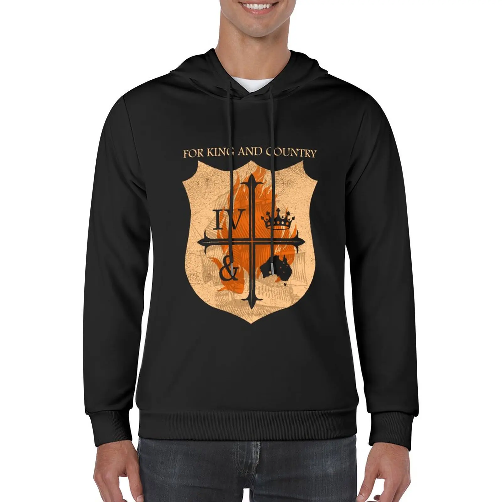 

New For King And Country Crest Logo Graphic Pullover Hoodie male clothes men clothes men's sweat-shirt new hooded tee