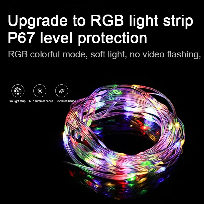 Description Picture 3 of item36LED Camping Lamp Strip Atmosphere 10Meter Length Waterproof Recyclable Light Belt Outdoor Garden Decoration Lamp for Tent Room
