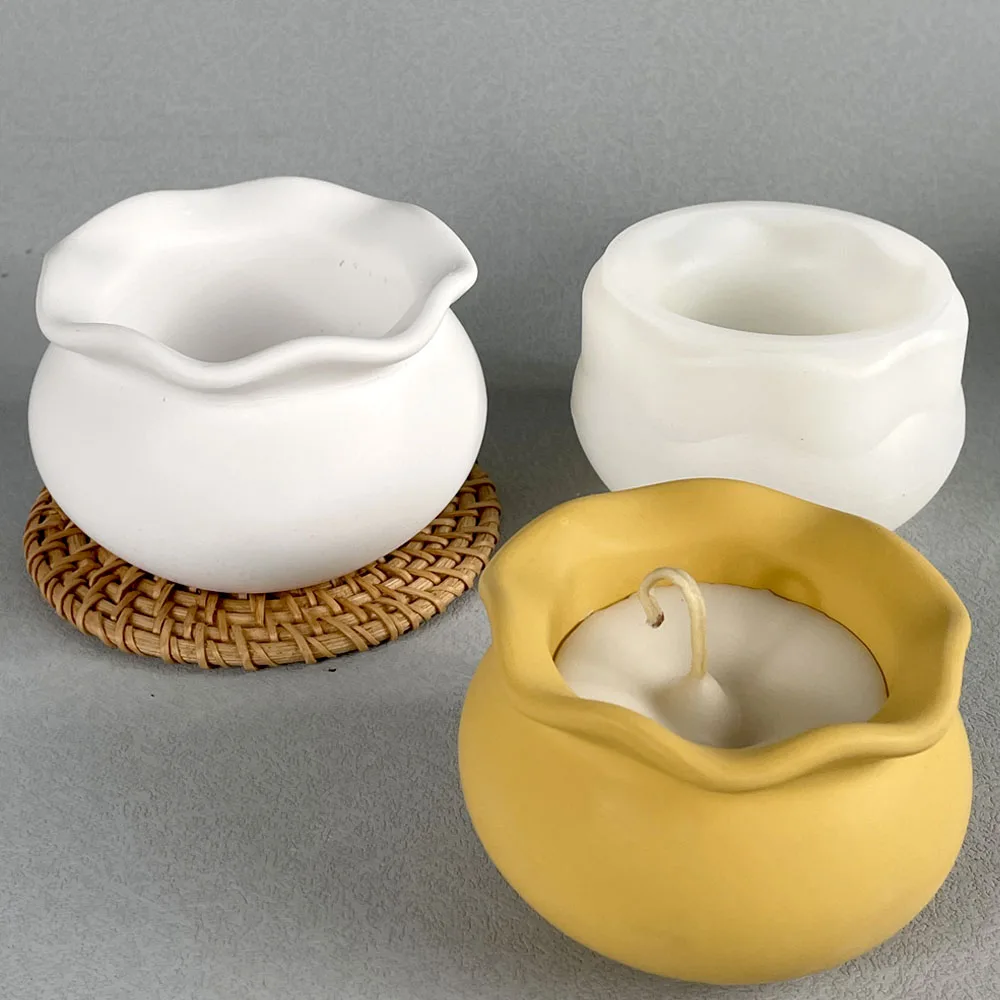 DIY Succulents Flowerpot Fish Tank Craft Storage Box Making Plaster Resin Candle Jar Casting Molds Home Decoration silicone mold