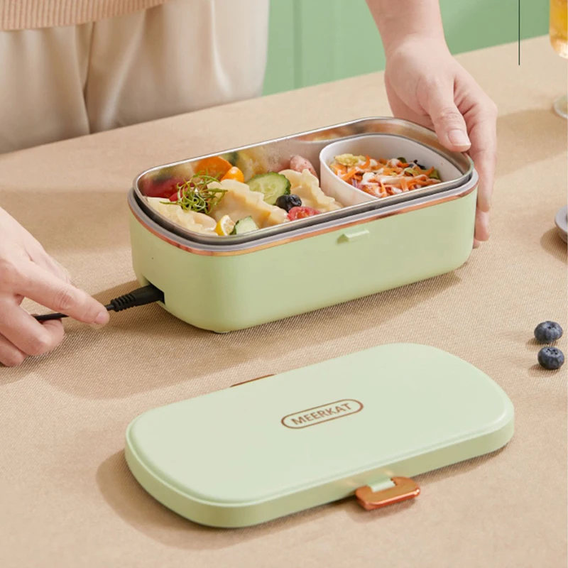 Lunch Box elettrico scaldavivande 2 In 1 scaldavivande portatile per auto e  casa-a prova di perdite, 2 scomparti - AliExpress