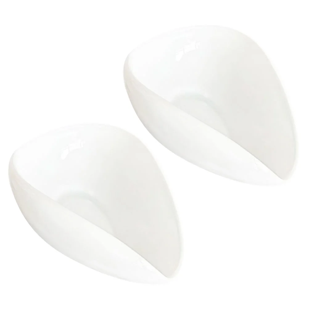 

2 Pcs Coffee Beans Tray Snack Supplies Measure Plate Multifunction Scoop Sample Cup Ceramics Display