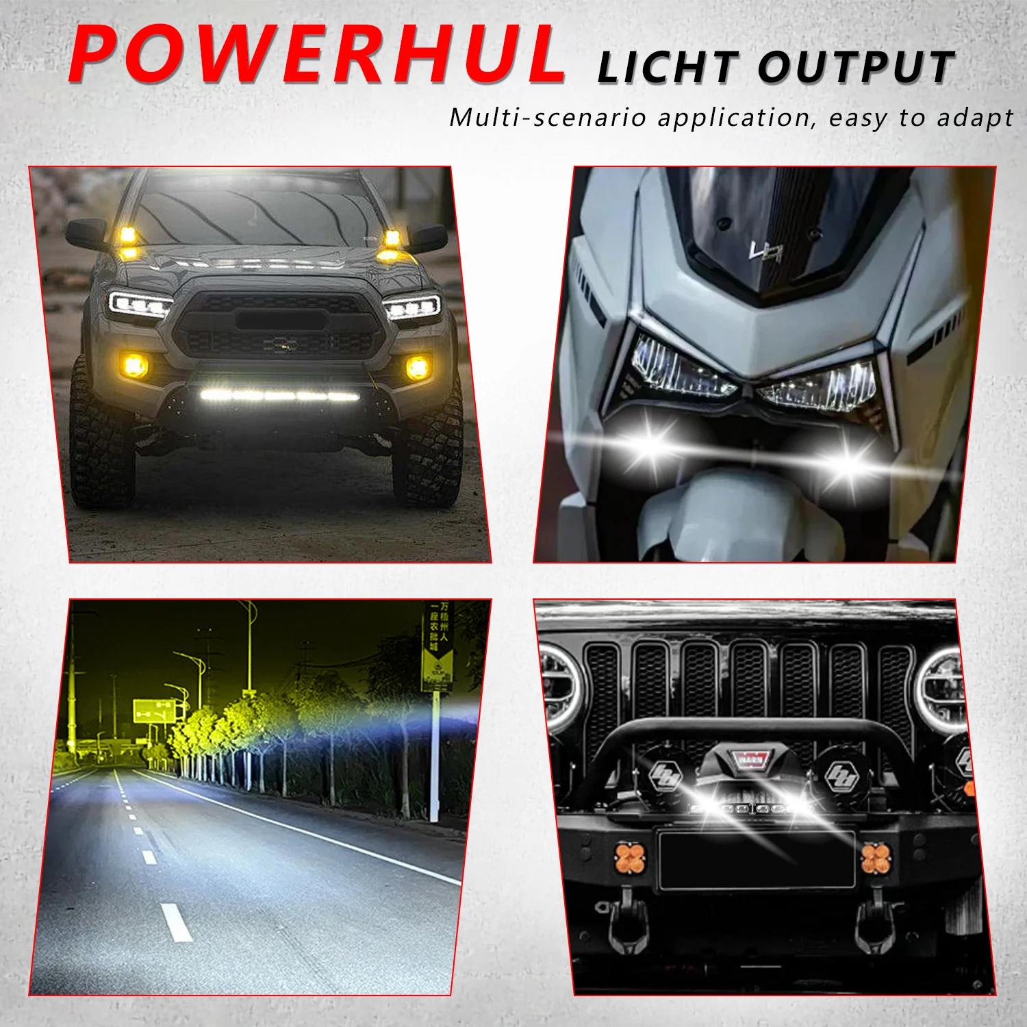 4/5inch Auto Work Light Explorer Motorcycle LED Bar Spot Flood Fog Super Bright