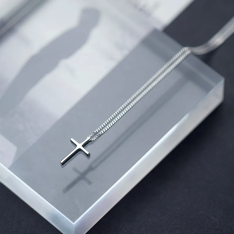 925 sterling silver cross pendant necklace for women