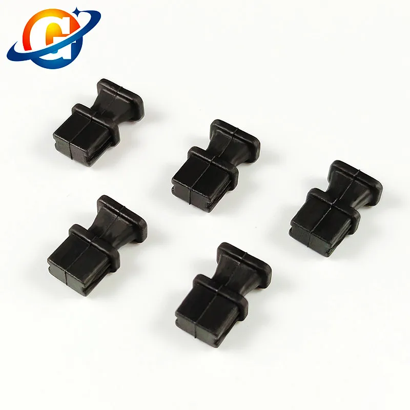 50pcs /Pack Black Silicone QSFP Dust Plug Cover Cap with Handle mp 66u r 1 modular plug 6p unshd rnd pack 100