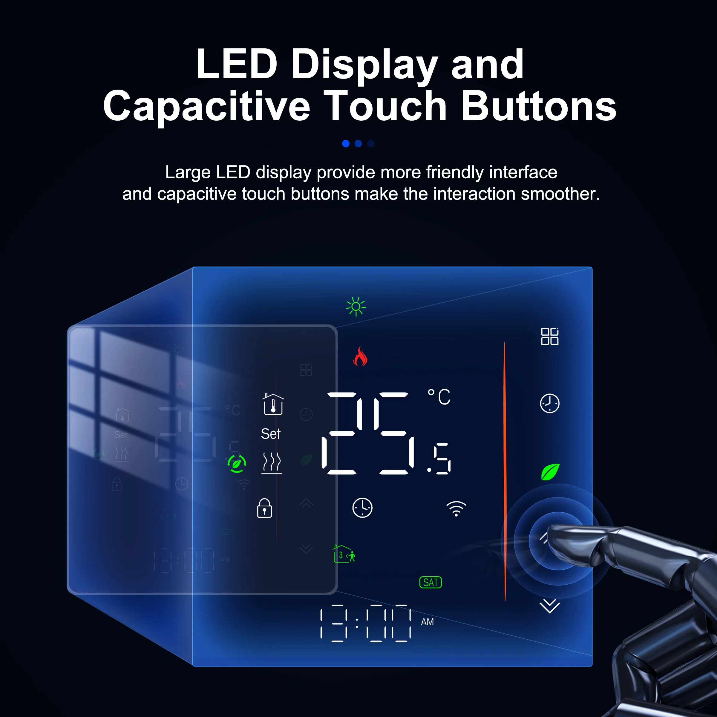 Engine Coolant Thermostat Tuya Smart Heating Thermostat WiFi Electric/Water/Gas Boiler Underfloor Heating Temperature Controller Supports Alexa Hey Google