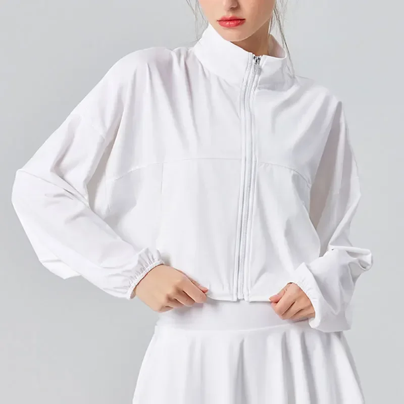 Sports Jacket Tennis Wear Suit 2025 Women's UV-Protective Tennis Jacket with UPF 50+ Cool-Feel Fabric Loose Fit Design For Sports Fitness & Jogging