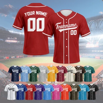 Custom Baseball Jersey for Kids Youth Plain Personalized Baseball Uniform with Printed Team Name Number Baseball Shirt Fans Gift 1