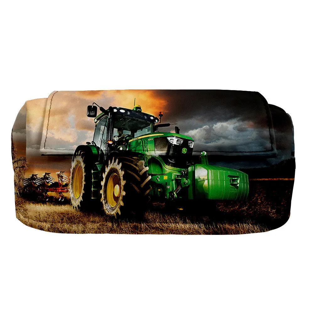 3D Printed Game Tractor Pattern Pencil Case Studenti Bambini Ragazzi Ragazze 3D Oxford Impermeabile Cartoon Anime Double Storage Bag