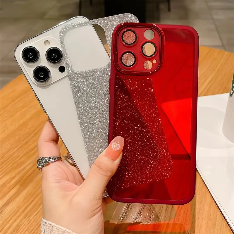 Coque de protection d'objectif à paillettes pour Samsung Galaxy A34, A21S, A20, A30, A54, A10, A10S, A12, A13, A14, 4G, 5G, A04E, A03, A23_voghion.com