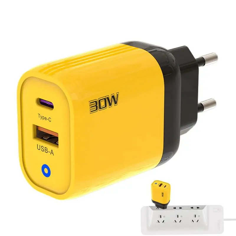 Dual Port Fast Charging Wall Charger for Travel