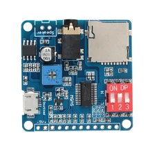 Module de lecture vocale, lecteur MP3 UART i/o, amplificateur de déclencheur de classe D 5W 8M de stockage DY-SV8F Flash carte SD/TF pour Arduino