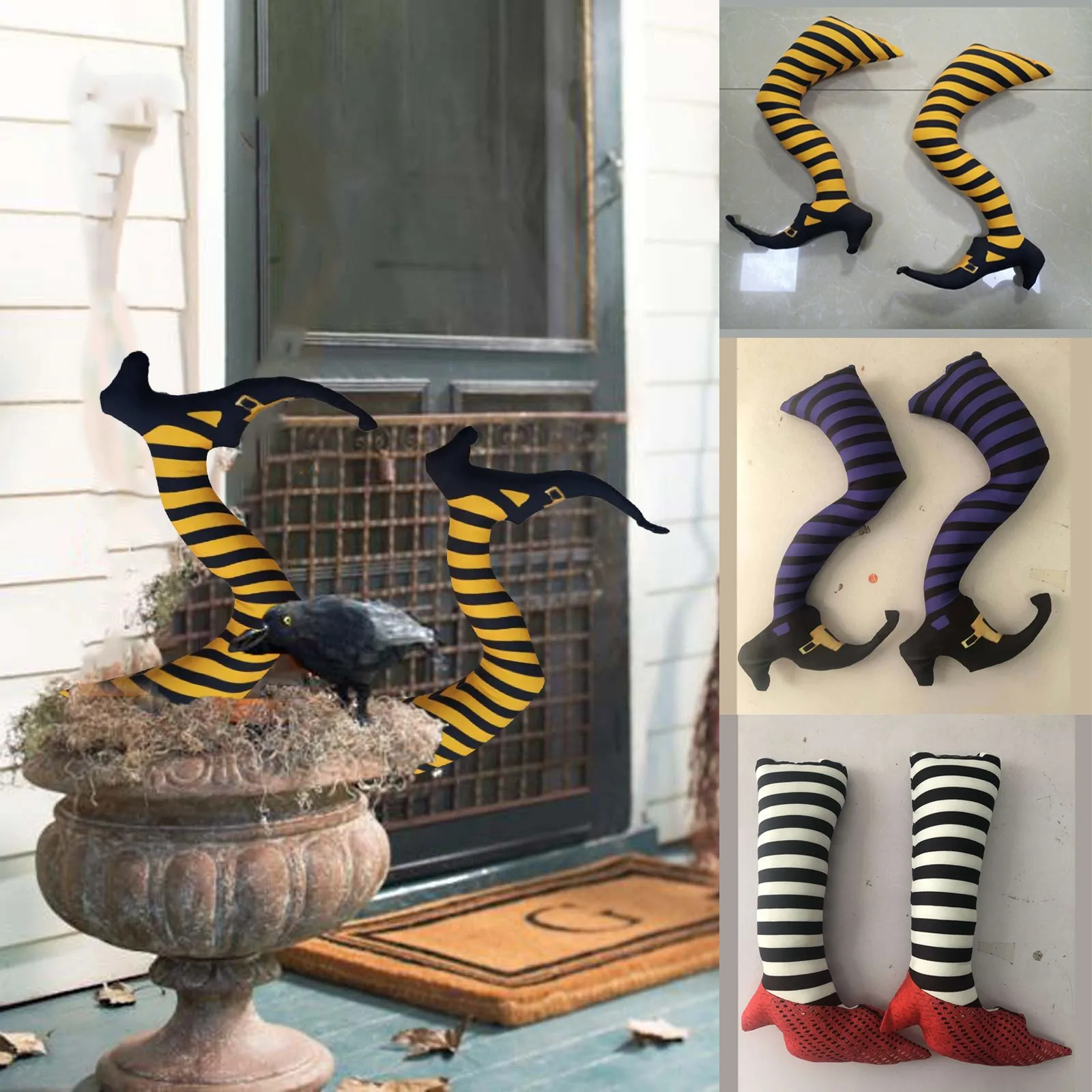 Halloween Witch Drop Witch Broom' Giardino In Vaso Decorazione Del Giardino Ornamenti Decoraciion Hogar Muslimy C13X 6. 6 Я 2022 Nuovo