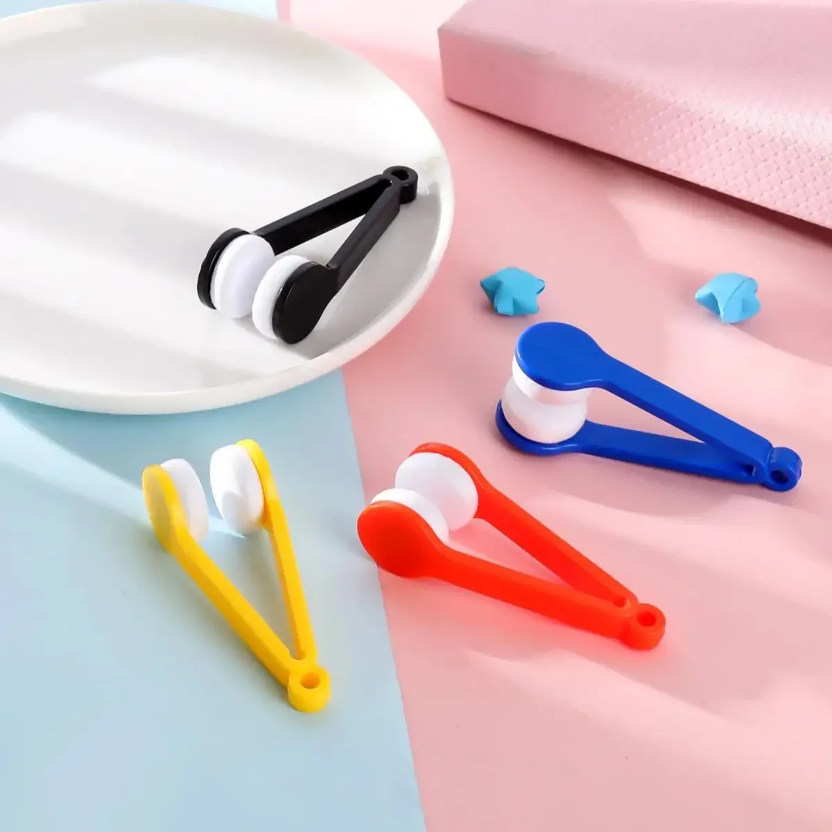 1/5pcs Glasses Cleaning Rub Portable Multifunctional Mini Eye Glasses Cleaner Brush Sunglasses Spectacles Microfiber Wiping Tool