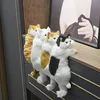 Realistic Furry Hanging Cat Simulation Plush Cat Doll Animal Figurines Home TV Decoration Cute Kitten Model Soft Toy Child Gift 1