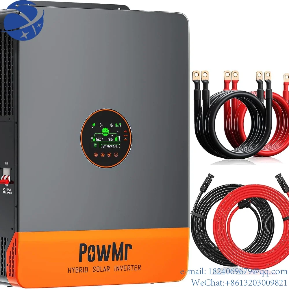 

YUN YI PowMr Split Phase Hybrid Inverter 120V 240V 10Kw Pv Inverter Wifi 48V Single phase 110V charge gel lithium batte