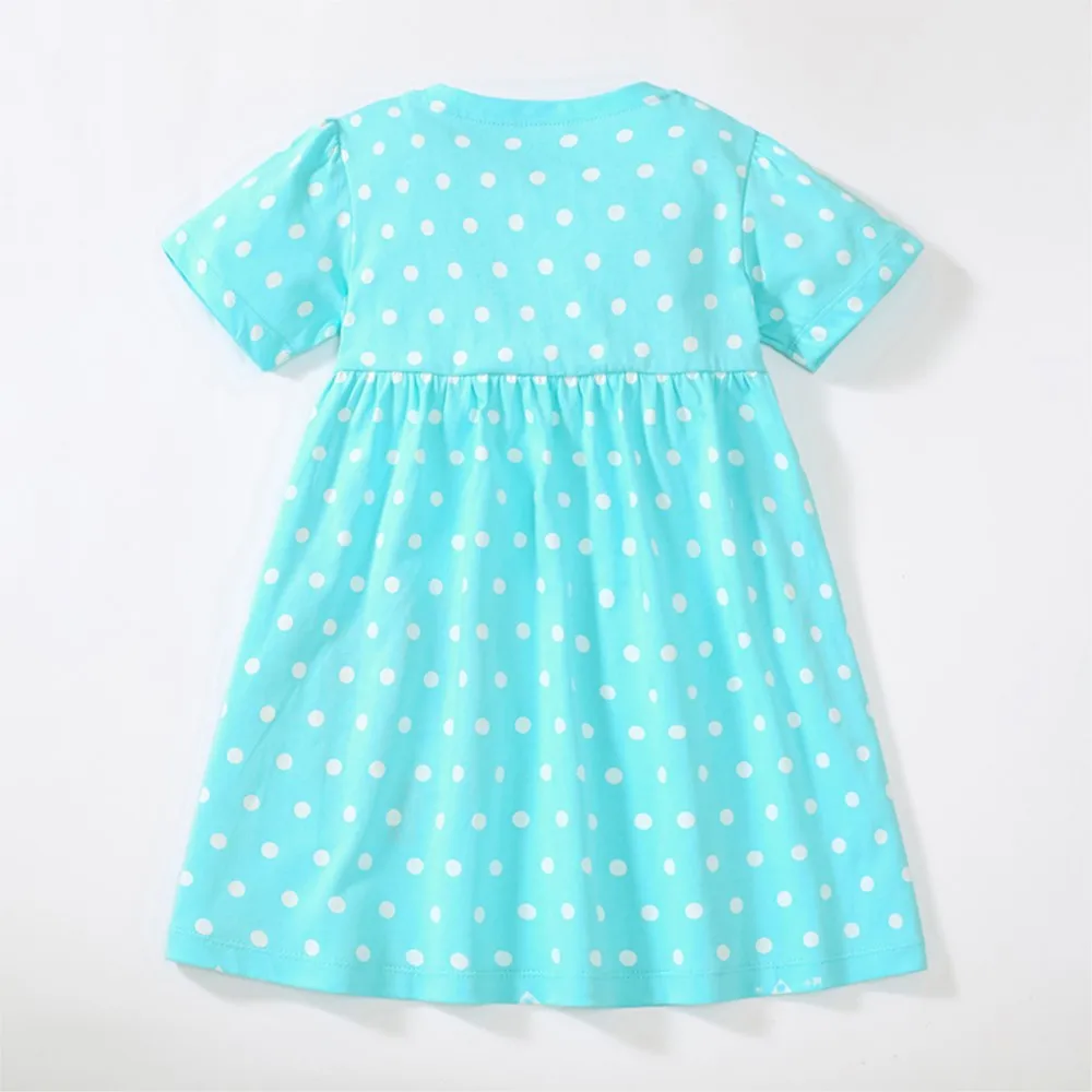 2-7t Children 's Clothing for Kid Baby Girls Summer Cotton Children Clothes Cartoon Ice Cream Popsicle Kids Dresses