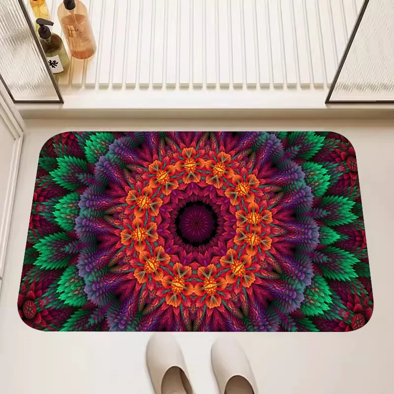 

Mandala Floor Mat Door Mate Kitchen Carpet Lounge Rug Living Room Rugs Home Bath Entrance the Doormat Bathroom Bedroom For