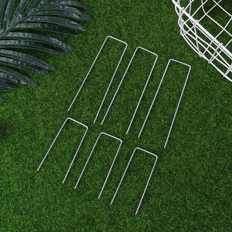 Garden Staples Plant Stakes 20pcs Landscape U-Shaped Garden Pins for Weed