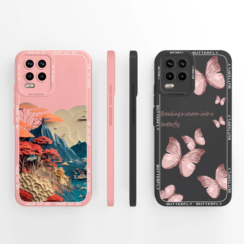 Love Heart Flower Liquid Shockproof Phone Case