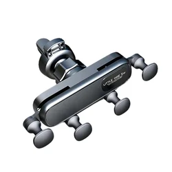Universal Gravity Car Phone Holder - Shockproof Air Vent Mount for 4.7 - 7 inch Smartphones (Black 4)
