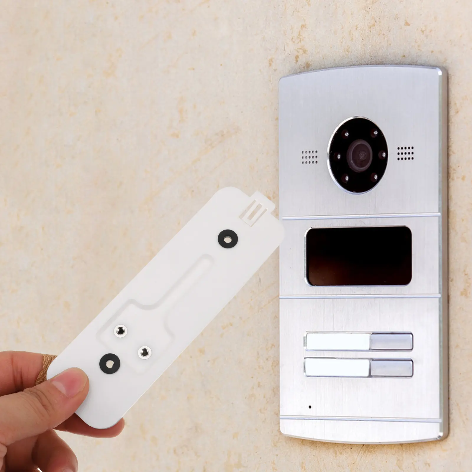 2 세트 비디오 초인종 백 플레이트 플라스틱 교체 마운트 도난 방지 초인종 홀더 브래킷 벽 마운트 도어 벨 브래킷