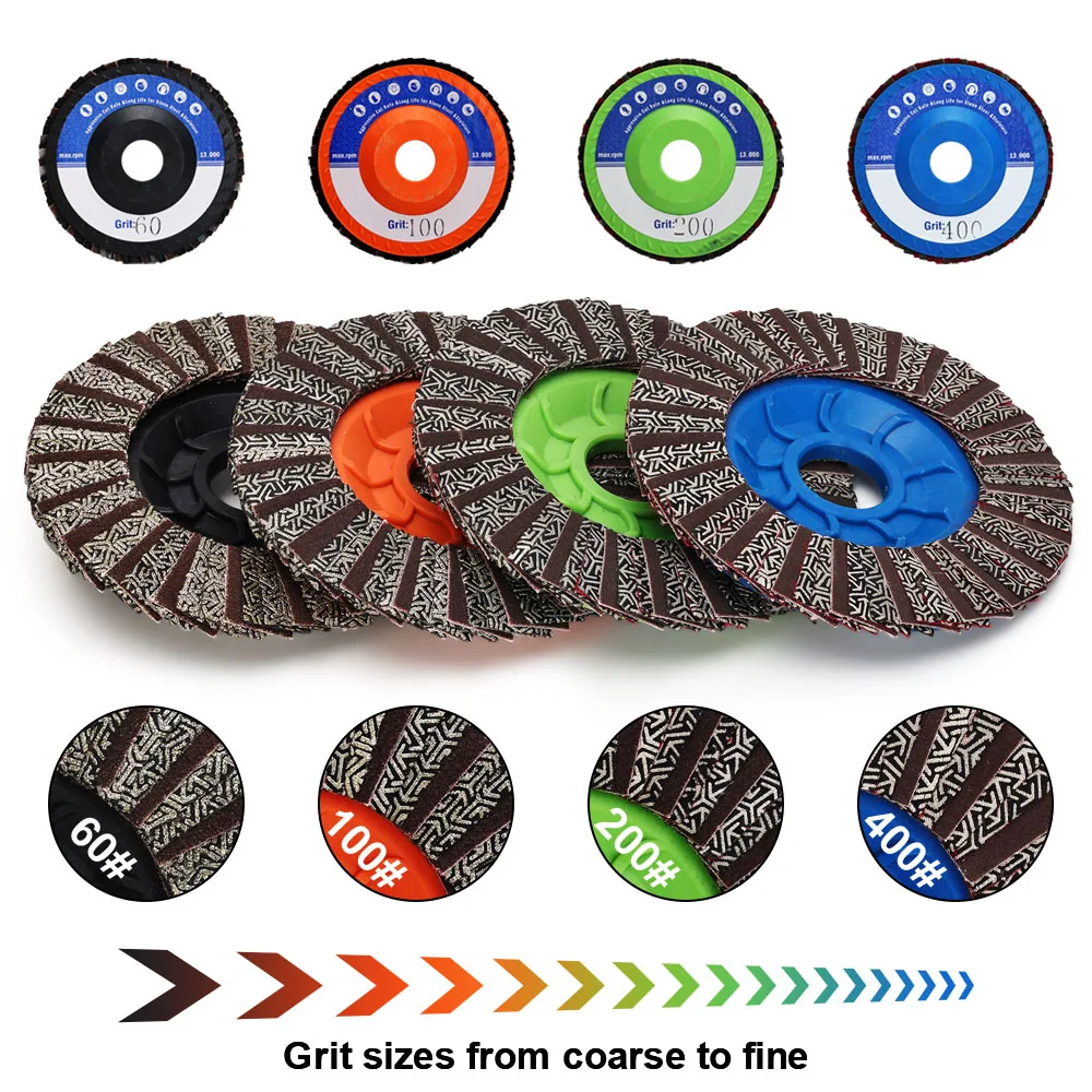 Disco Diamantato Per Levigatura - Grana 60 | Per Marmo, Piastrelle, Cemento E Vetro | 4 Pollici - Foto 3