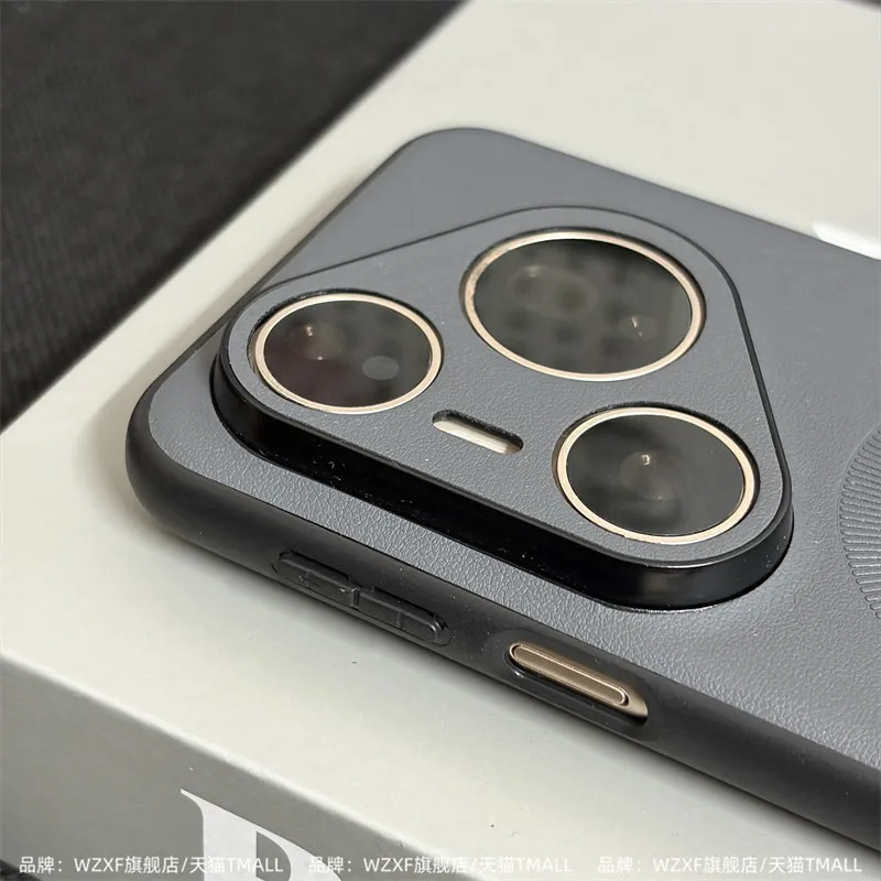 Vegan Leather Magnetic Case with TPU Soft Frame