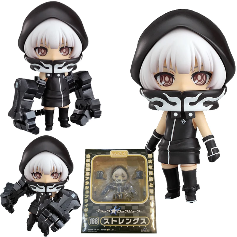 

In Stock Original GOOD SMILE GSC 166 NENDOROID Strength BLACK ROCK SHOOTER Anime Figure Model Collecile Action Toys Gifts