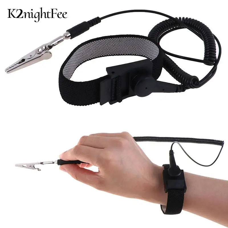 Adjustable Anti Static Bracelet Electrostatic ESD Discharge Cable Wrist Band Strap Hand