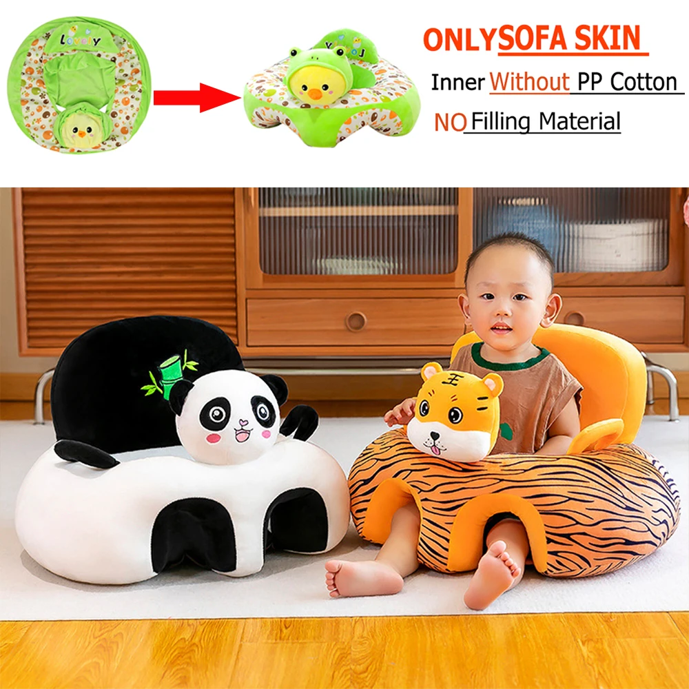 Cute Cartoon Baby Sofa Cover Learning to Sit Seat Feeding Chair Case Kids Baby Sofa Skin Infant Baby Seat Sofa Without Cotton