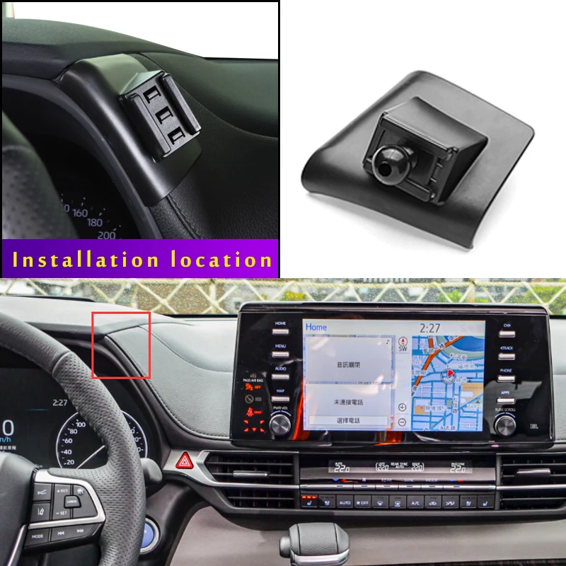 Car Phone Holder For Toyota Sienna Styling Bracket GPS Stand Rotatable Support Mobile Accessories