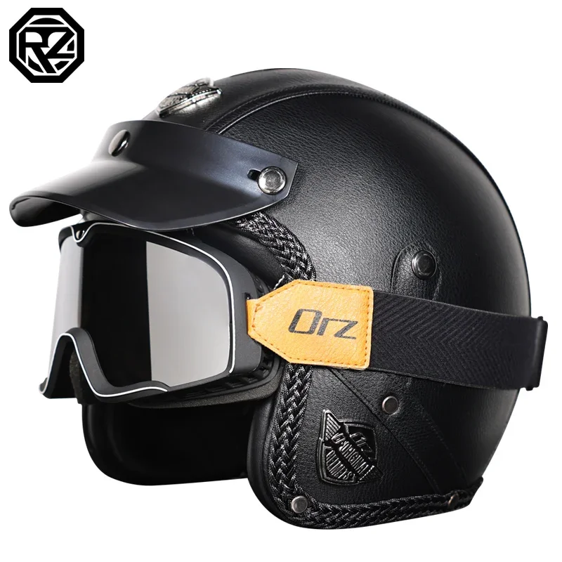 open-face-3-4-helmet-personalized-mens-womens-vintage-retro-motorcycle-dot-cascos-de-motociclistas-helmets