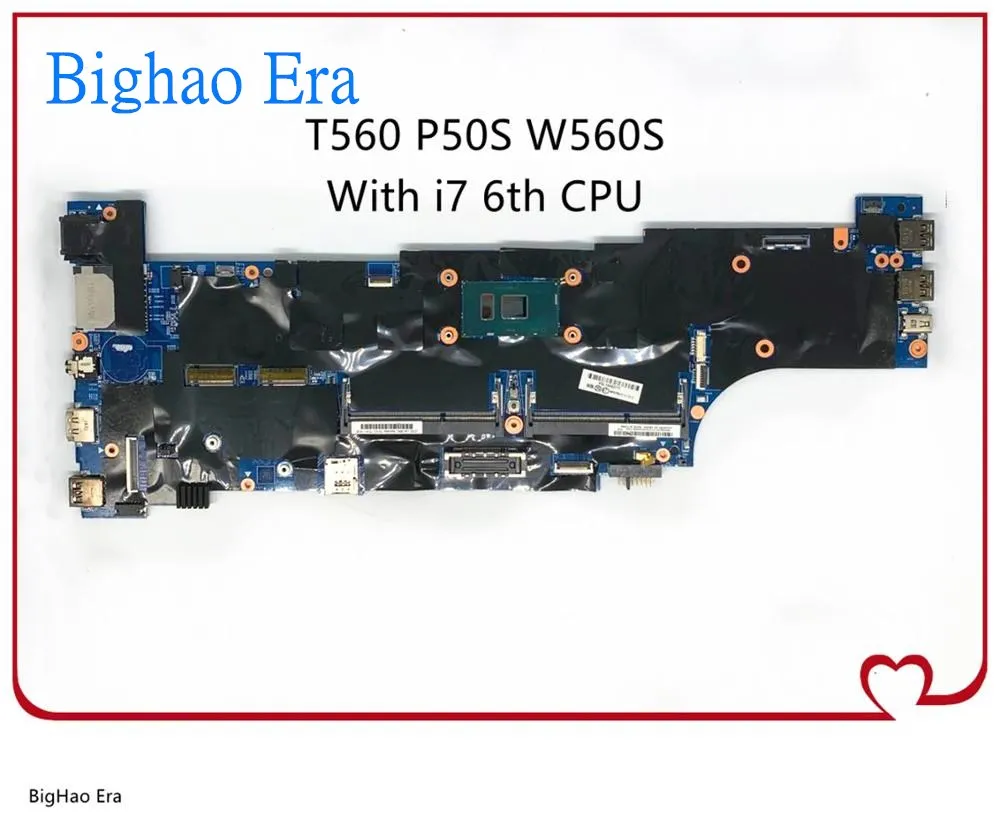 

For Lenovo ThinkPad T560 W560S P50S Laotop Motherboard W/ i7-6500U i7-6600 CPU FRU 01AY312 01AY313 01AY333 100% Fully Tested