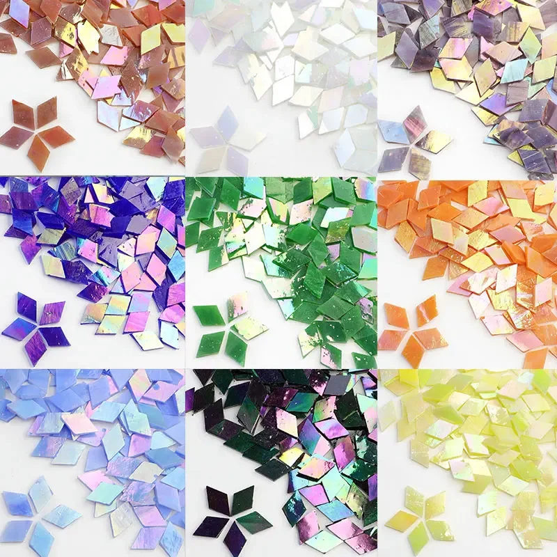 50g Clear Glass Mosaic Tiles Multi Color Mosaic Piece DIY Making Stones for Craft Hobby Arts Home Wall Decoration arte