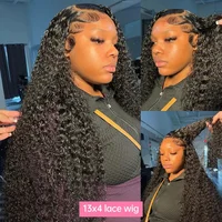 13x6 Hd Lace Frontal Wigs Loose Deep Wave Wigs Brazilian Women Curly Human Hair 30 40 Inch Deep Water Wave 13x4 Lace Front Wig 2
