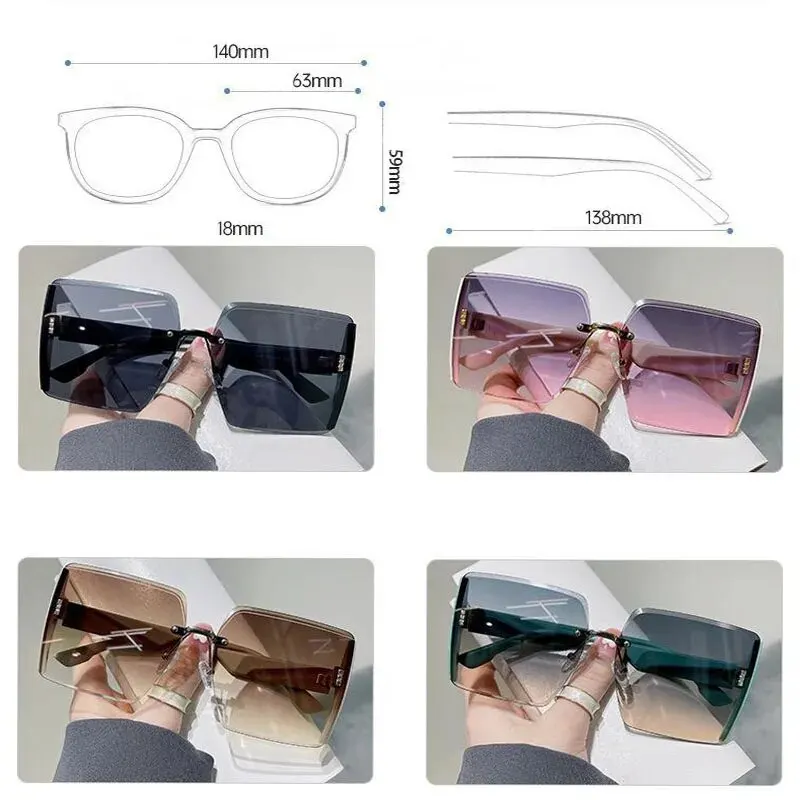 Elegant Gradient Frameless Women's Sunglasses