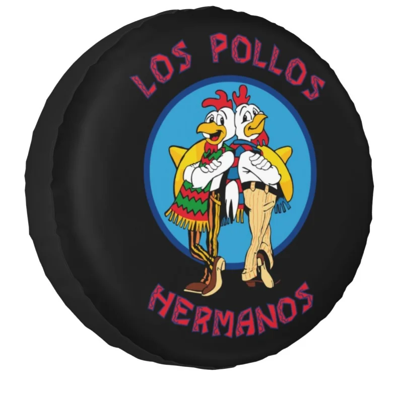 

Los Pollos Hermanos Breaking Bad Spare Tire Cover Bag Pouch for Jeep Hummer The Chicken Brothers Car Wheel Covers 14" 15" 16" 17