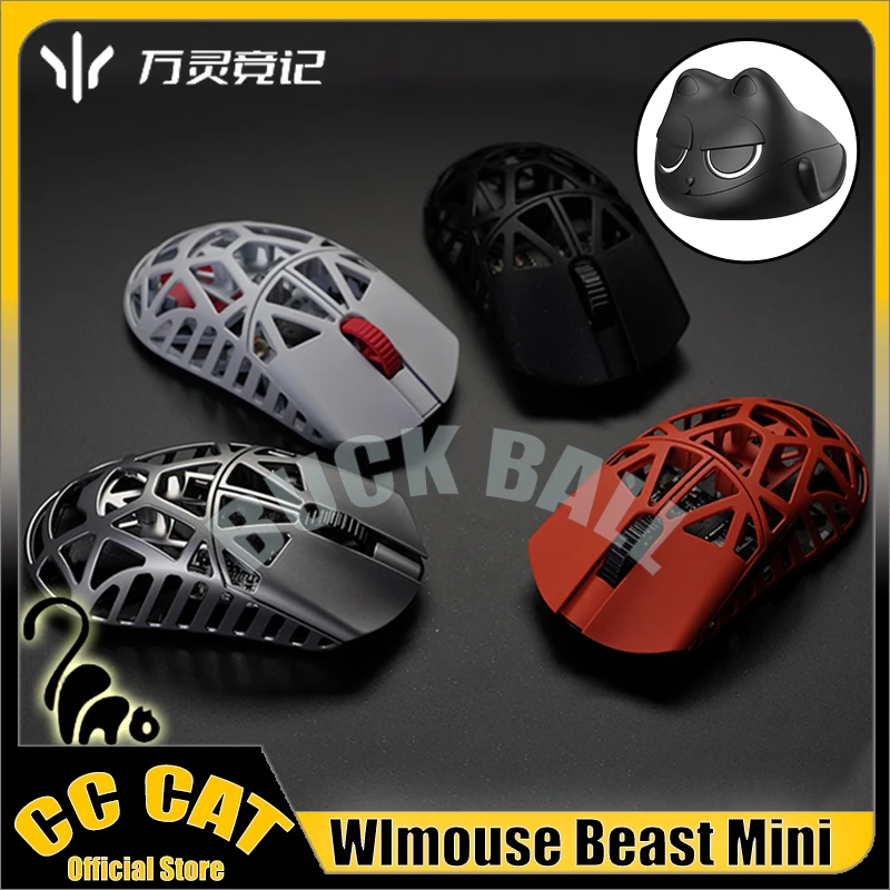 Wlmouse Beastx Mini Wireless Mouse Magnesium Alloy 2.4G Type C 2 Mode 34g Lightweight 4k/8k