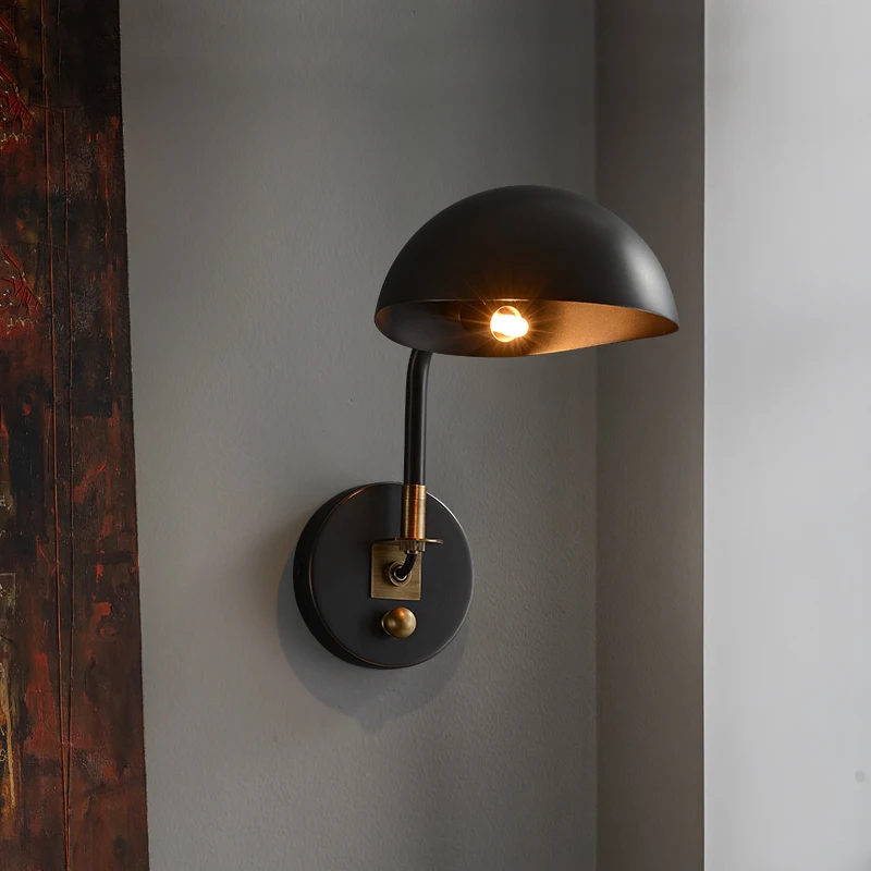

Mild Luxury Retro Wall Lamp Living Room Background Wall Modern Minimalist Hotel Bedroom Bedside Industrial air wall lamp