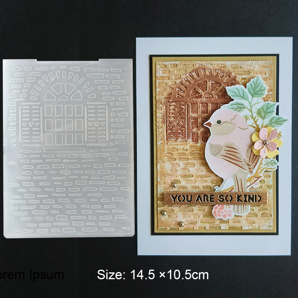 Plastic embossing folder embossing folder vacation/raindrops/bricks/leaves embossing folder for DIY paper card decoration scrapbooking